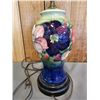 Image 3 : VINTAGE MOORCROFT POTTERY HIBISCUS PATTERN LAMP *NO SHADE*