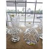 Image 3 : SHELF OF ASSTD. CRYSTAL VASES, SERVING PLATES, BOWLS & MORE