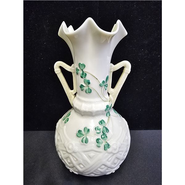 VINTAGE BELEEK BLACK STAMP IRISH PORCELAIN VASE