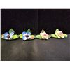Image 6 : VINTAGE AMBER GLASS FIGURINE, GERMAN VASE & ASSORTED CHINA PORCELAIN FLORALS