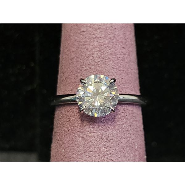 *NEW* .925 SILVER 2CT SIMULATED DIAMOND (CZ) SOLITAIRE RING SIZE 7