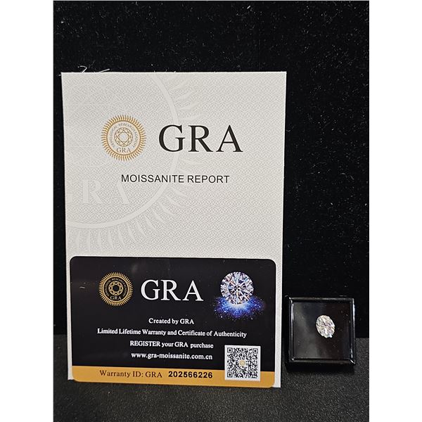 *NEW* 2CT OVAL BRILLIANT CUT MOISSANITE LAB DIAMOND: VVS1, GRA REPORT, TESTS POSITIVE WITH A