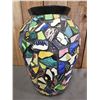 Image 1 : LARGE 15.5" TALL HANDMADE MOSAIC VASE BY SANDRA MILLOTT, VICTORIA, BC