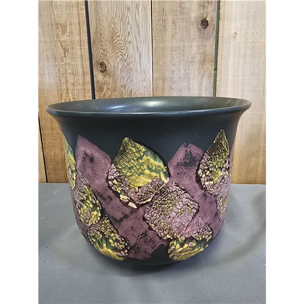 VINTAGE WEST GERMAN GLASUR-KARAMIK "FAT LAVA" PLANT POT: APPROX. 8.5" TALL X 11" DIAMETER