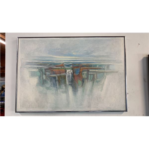 SIGNED AND DATED 1982 ORIGINAL OIL ON CANVAS PAINTING (26 1/4" X 38 1/4" FRAMED)