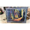 Image 1 : COLORFUL FOREST PRINT (28 1/2" X 35 3/4" FRAMED)