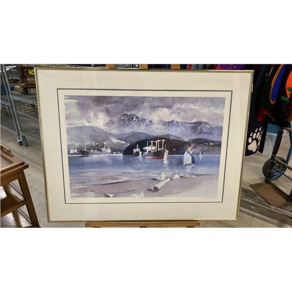 SAM BLACK "GATEWAY TO THE WORLD" LIMITED EDITION SIGNED & NUMBERED PRINT (37" X 28 1/2" FRAMED)