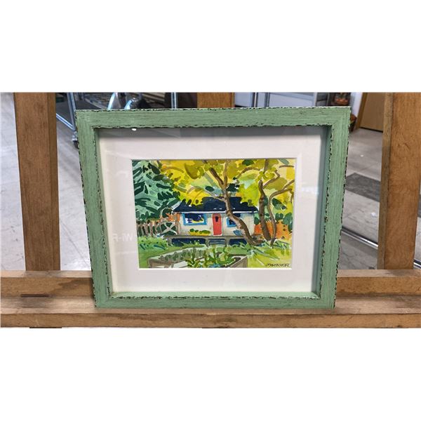 GRETA GUZEK "HOME AGAIN" ORIGINAL WATER COLOUR PAINTING (9" X 11" FRAMED)