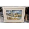 Image 1 : JOYCE KAMIKURA ORIGINAL WATER COLOUR PAINTING "GEESE IN FLIGHT SCENE"