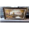 Image 1 : C. DUNSTAN "MOUNTAIN FOREST SCENE" ORIGINAL OIL ON CANVAS PAINTING (32" X 55 1/2"  FRAMED)