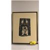 Image 1 : FRAMED VINTAGE SIGNED HERMAN TALVIK LINOCUT PRINT