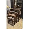 Image 3 : SET OF 4 VINTAGE TRADITIONAL CHINESE ROSEWOOD NESTING TABLES