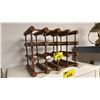 Image 1 : VINTAGE WOOD COUNTERTOP 12 BOTTLE WINE RACK
