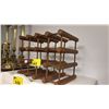Image 3 : VINTAGE WOOD COUNTERTOP 12 BOTTLE WINE RACK