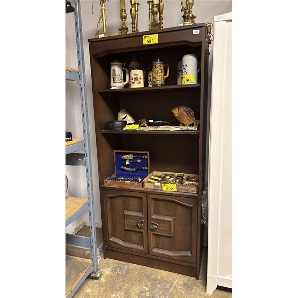 VINTAGE 2-DOOR 3-SHELF STORAGE UNIT