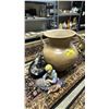 Image 1 : LARGE 25" TALL PLANT POT, ELECTRIC WATER FEATURE & SHEPHERD BOY WITH LAMB STATUE