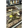 Image 2 : HEAVY SOLID BRASS DOLPHIN TABLE BASE