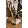 Image 2 : WOOD MALLARD DUCK DECOY, CARVED WOOD ELEPHANT & CARVED WOOD GIRAFFE