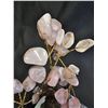 Image 3 : ROSE QUARTZ TREE WITH AMETHYST GEODE ON ROUND PEDESTAL