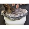 Image 3 : ROSE QUARTZ TREE WITH AMETHYST GEODE ON PEDESTAL