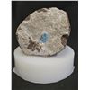 Image 1 : CAVANSITE SPECIMEN ON ROUND PEDESTAL