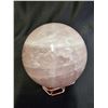 Image 2 : 67MM ROSE QUARTZ SPHERE ON STAND