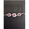 Image 2 : .925 SILVER RUBY BRACELET WITH GGI CERTIFICATION