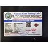 Image 4 : 22KT GOLD PLATED OVAL CUT NATURAL RUBY RING WITH NGTL CERTIFICATE: SIZE 5