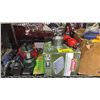 Image 3 : SHELF OF ASST. ITEMS INCL. COLEMAN SINGLE INFLATABLE BED, CAMPING TOOLS AND BOX OF INFLATABLE BOAT