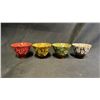 Image 1 : (4) COLOURED GLAZED WINE CUPS