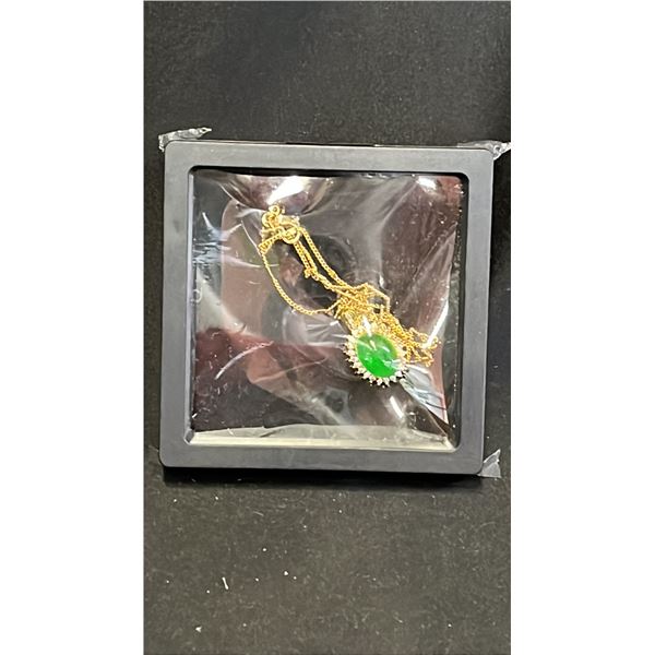 BURMESE SPINACH GREEN JADEITE PENDANT