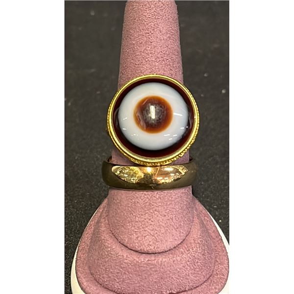 SINO=TIBETAN DZI BEAD RING