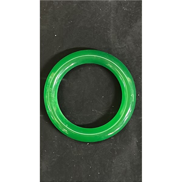 SPINACH GREEN AGATE BANGLE BRACELET