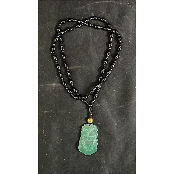 SPINACH GREEN JADEITE PENDANT