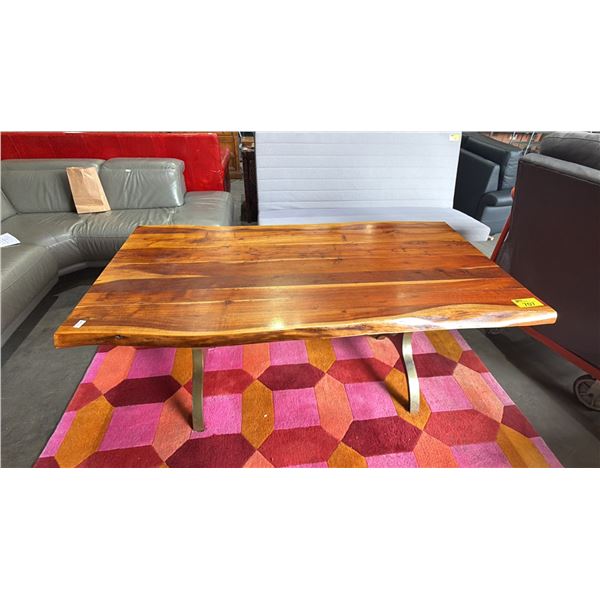 WEST ELM CAST TRESTLE DINING TABLE 68X 36 X 29.5