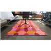 Image 2 : PATTERNED AREA RUG 8FT X 5.5FT (DAMAGED CORNER)