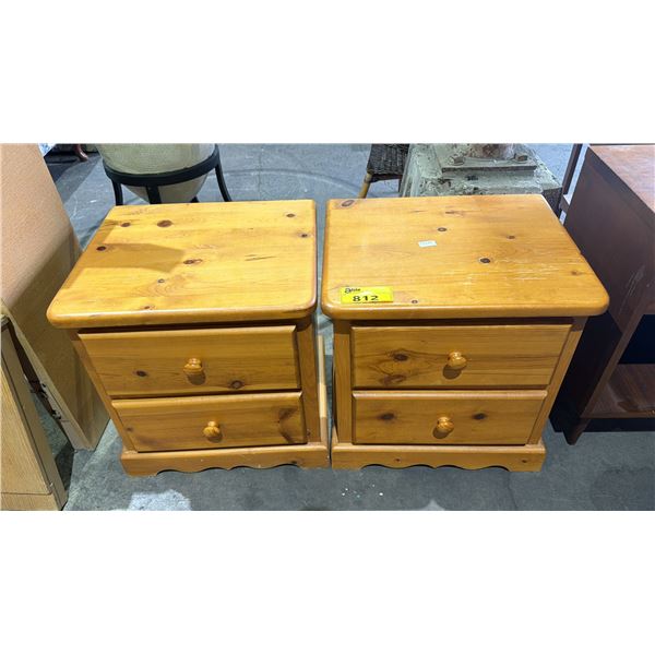 PAIR OF 2 DRAWER NIGHT STANDS