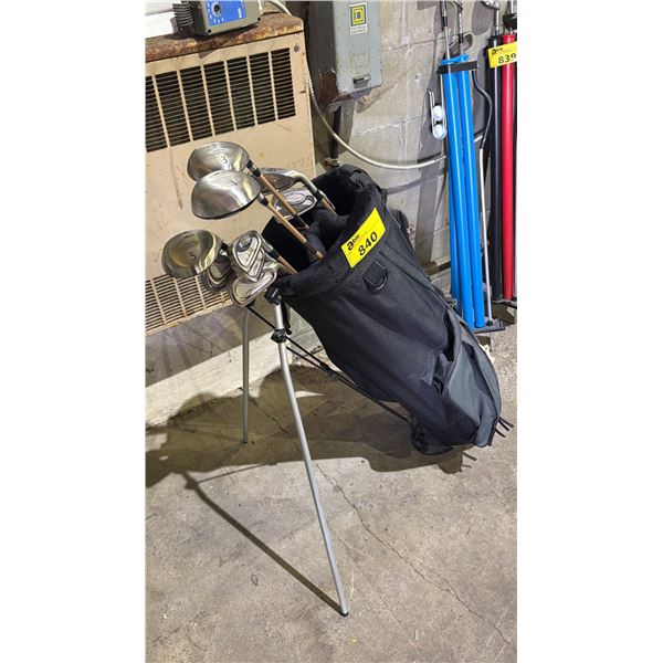 GOLD EAGLE GOLF BAG WITH PRISM STEEL SHOT RH GOLF CLUBS
