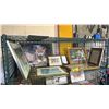 Image 1 : SHELF OF ASSORTED FRAMED ARTWORK