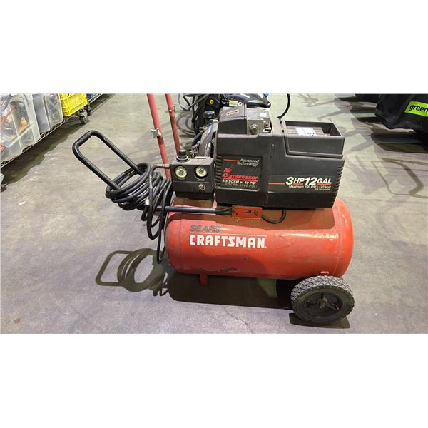 SEARS CRAFTSMAN 3HP 12GAL ELECTRIC AIR COMPRESSOR
