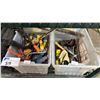 Image 2 : TOOL BAG & (4) TOTES OF ASSORTED HAND TOOLS