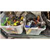 Image 4 : TOOL BAG & (4) TOTES OF ASSORTED HAND TOOLS