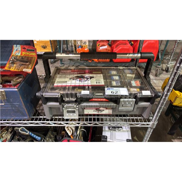 HUSKY 22" CANTILEVER PROFESSIONAL ORGANIZER CONTAINING ASSTD. FASTENERS