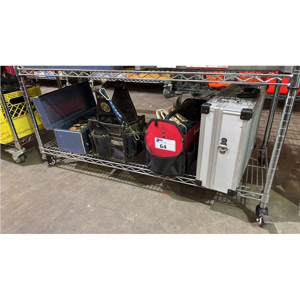 EMPTY EQUIPMENT TOOL BOX, EMPTY TOOL BAG, TOOL BAG & CONTENTS & TOOL BOX & CONTENTS