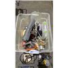Image 3 : TOTE OF ASSORTED POWER TOOLS
