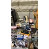 Image 3 : SHELF OF ASSTD. NAILS, SCREWS, NUTS, GLUE GUN, AXE, ANGLE GRINDER & MORE