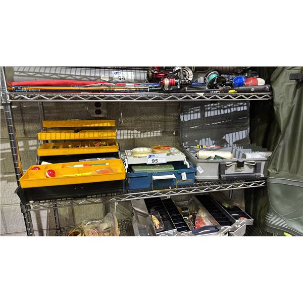 (3) FISHING TACKLE BOXES & CONTENTS