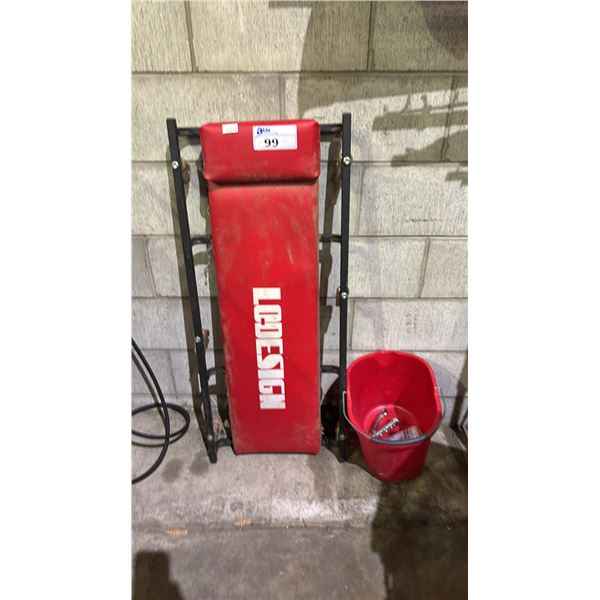 LODESIGN MECHANICS CREEPER, BUCKET & HOSE END SPRAYER