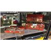 Image 1 : (2) VINTAGE RED METAL TOOLBOXES & CONTENTS