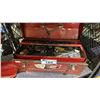 Image 2 : (2) VINTAGE RED METAL TOOLBOXES & CONTENTS